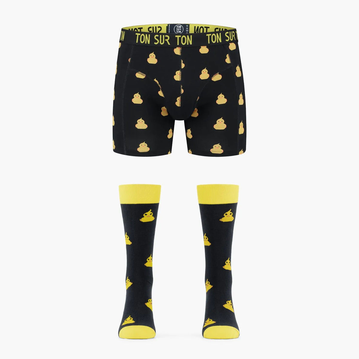 Cadeauset herenondergoed met eendenprint - boxershorts en sokken
