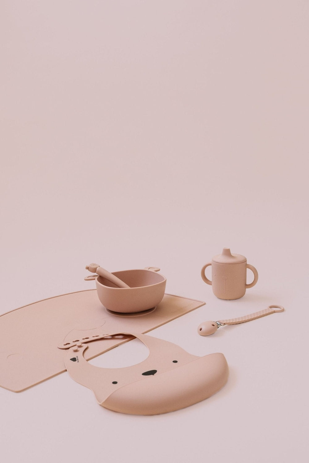 Lätzchen Lili Duo aus Silikon Plum/Blush