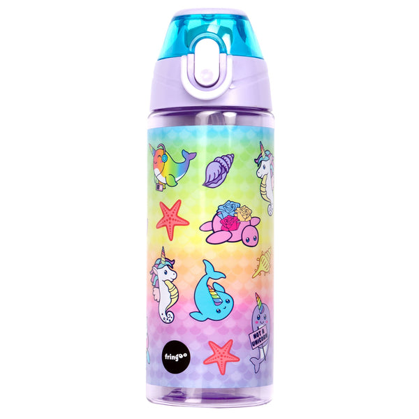 Straw Water Bottle - Narwhal & Seahorse