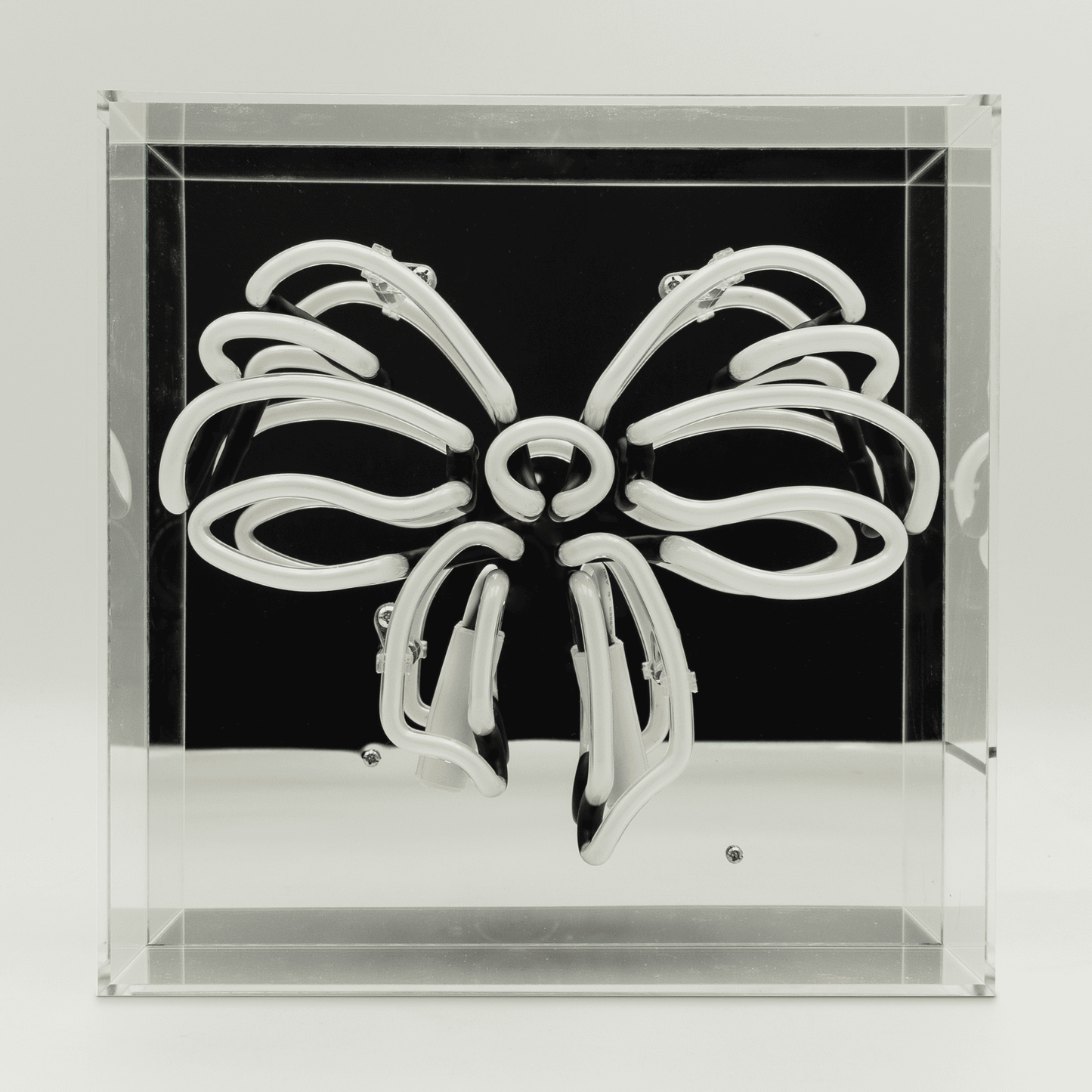 'Bow' Glass Neon Sign