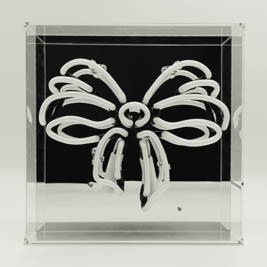 'Bow' Glass Neon Sign