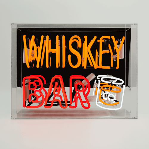 'Whiskey Bar' Neon Box Sign