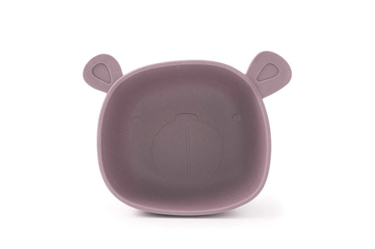 Lili the Bear Silicone Eating Bowl Plum