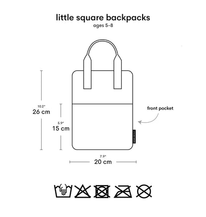 Petit sac à dos carré enfant - Dinosaure – vue 9 – A Little Lovely Company