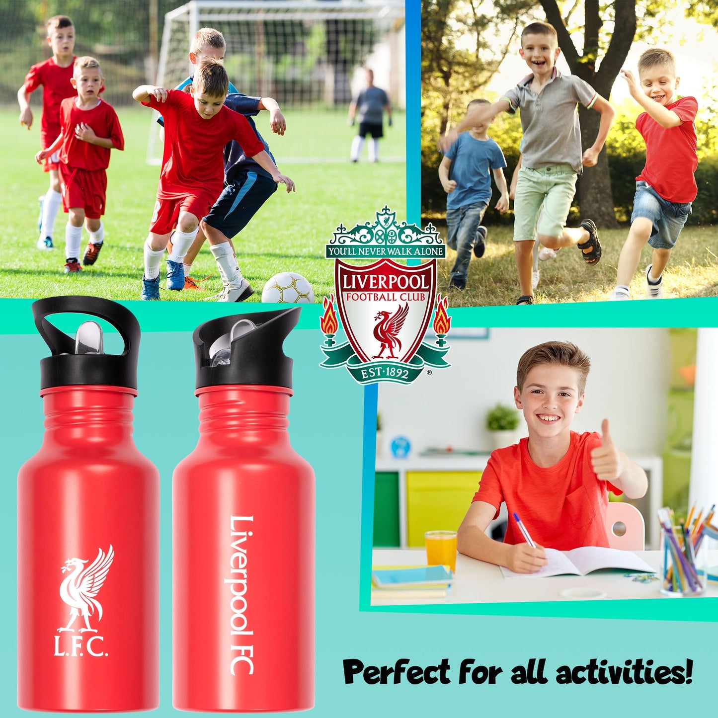 Liverpool FC Personalized Metal Water Bottle 500ml