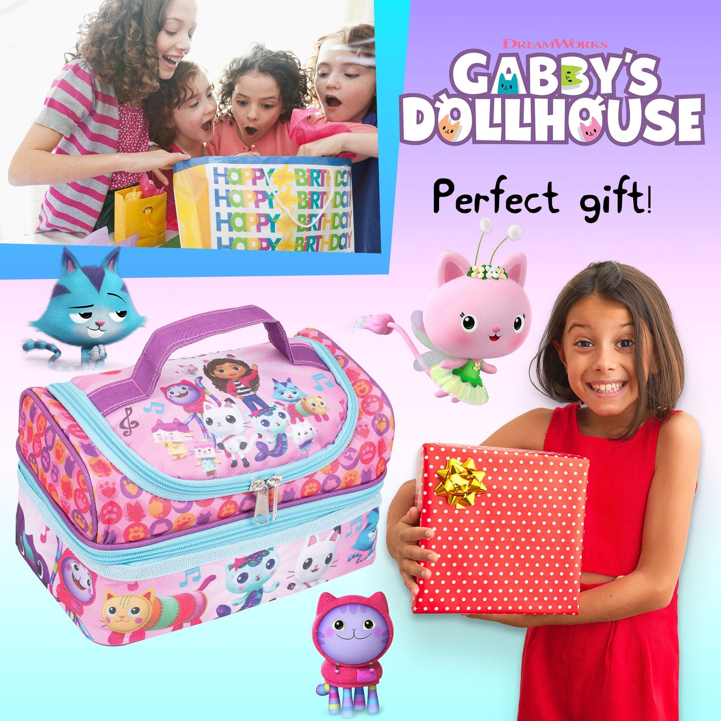 Gabby's Dollhouse Multi Lunch Bag