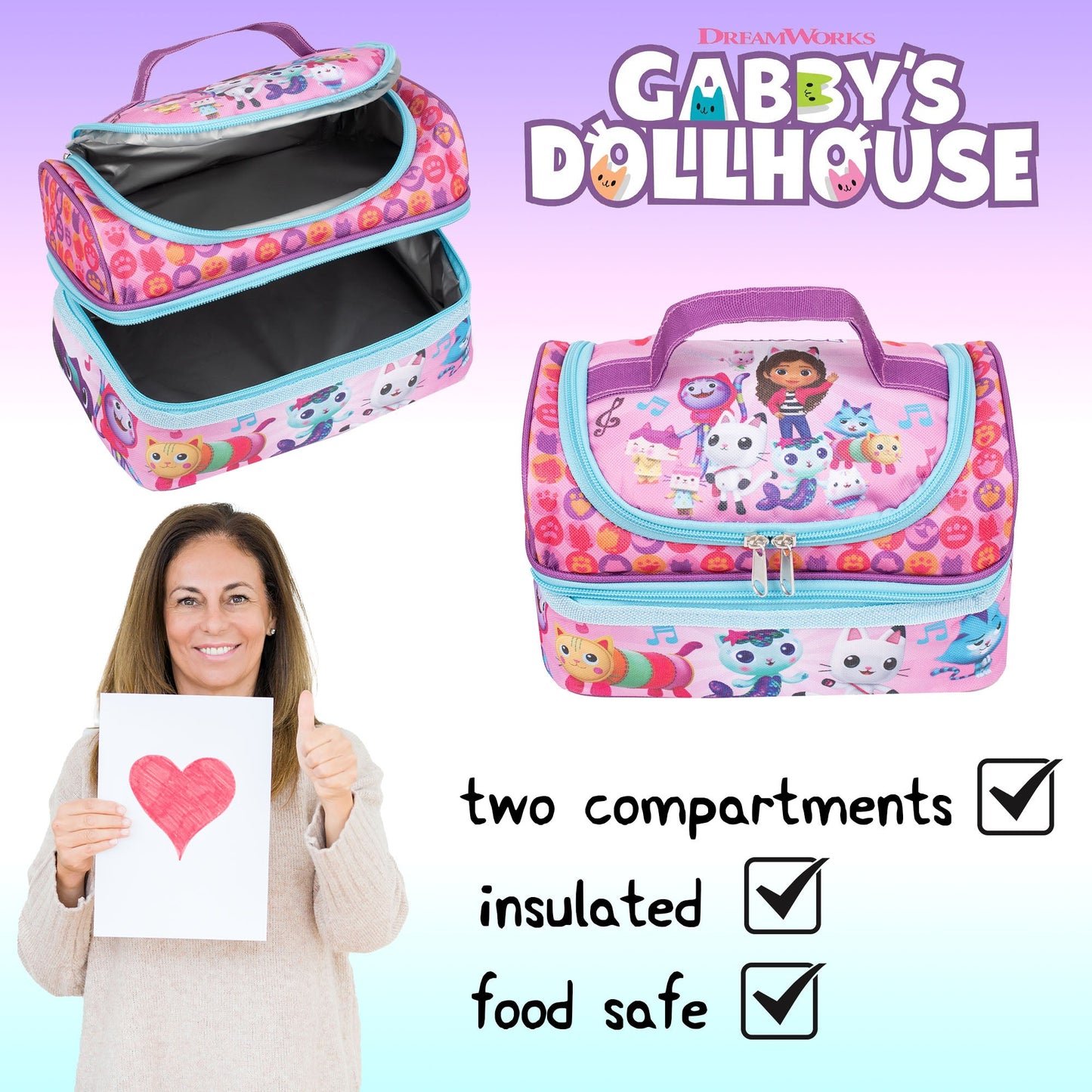 Gabby's Dollhouse Multi Lunch Bag