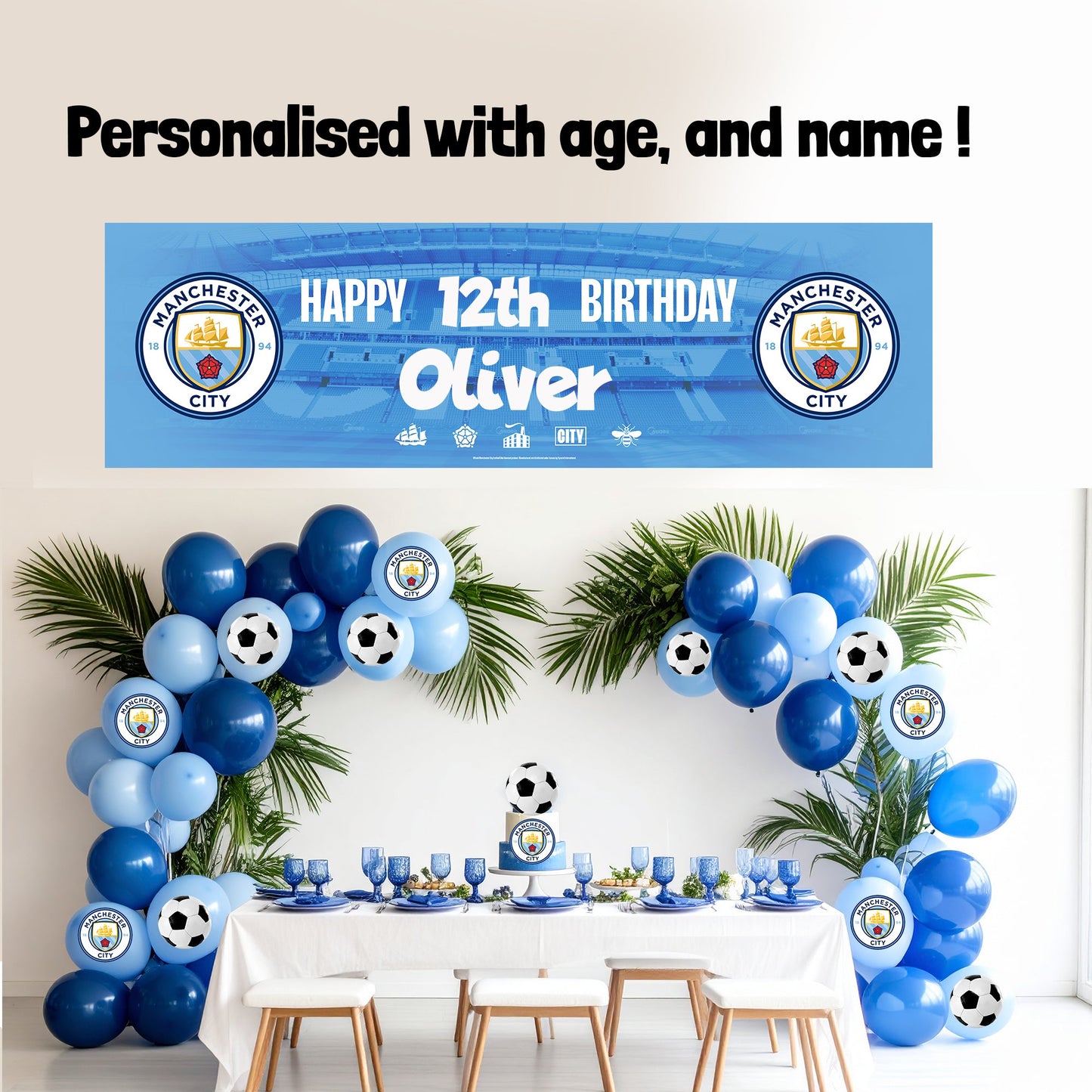 Manchester City Birthday Banner