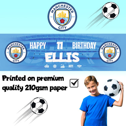 Manchester City Birthday Banner