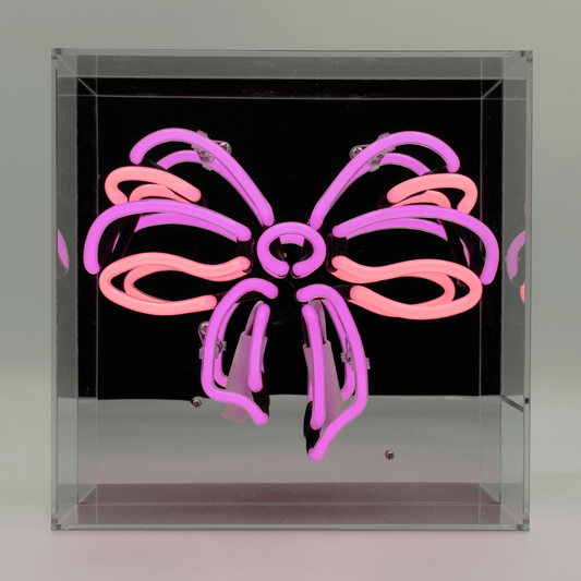 'Bow' Glass Neon Sign