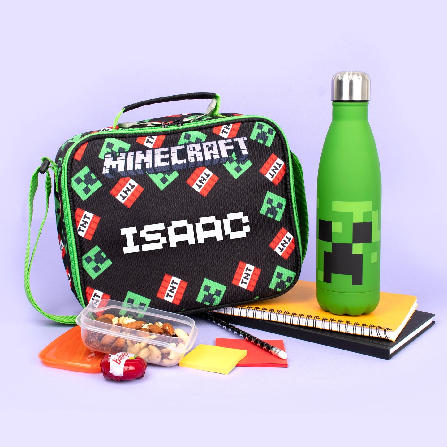 MINECRAFT Personalized Lunch Bag - TNT/Creeper