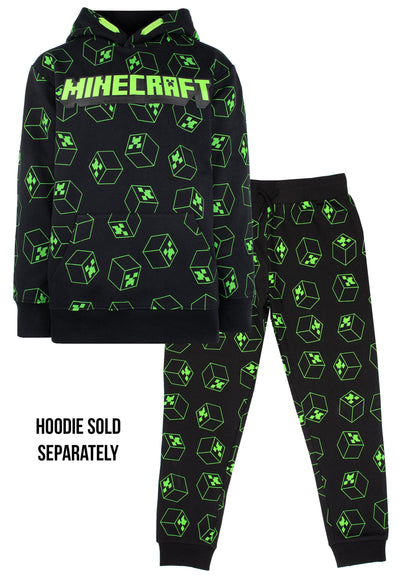 Minecraft Joggers - Black & Green Pattern