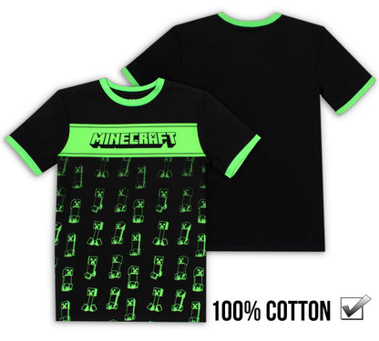 Minecraft Creeper T-Shirt - Black & Green