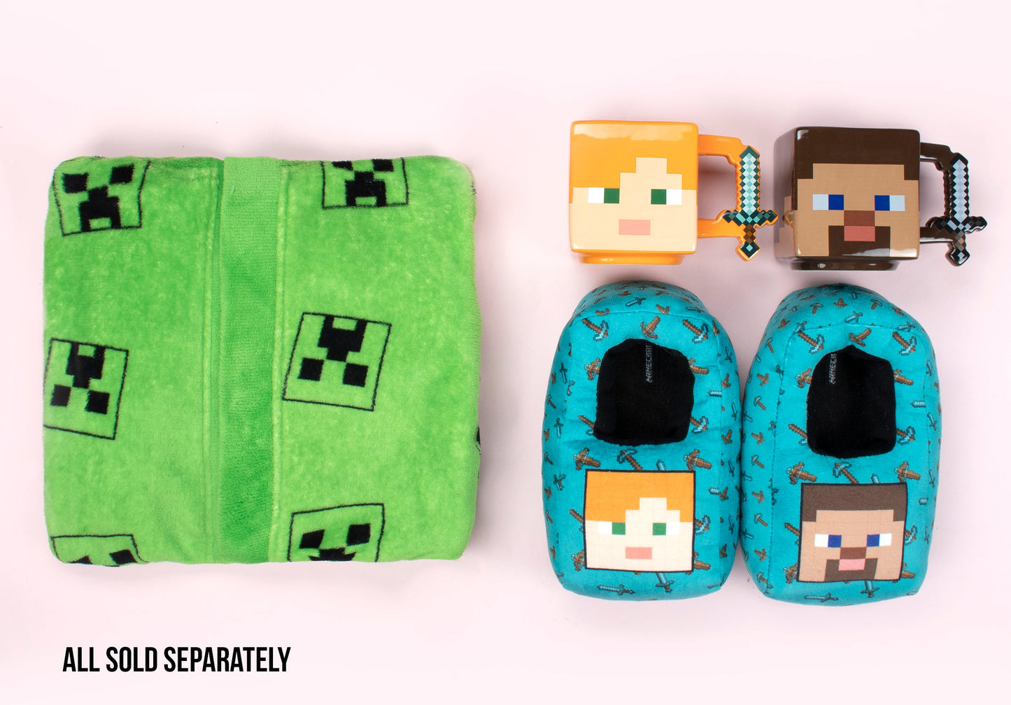 Minecraft 3D Chaussons – Alex and Steve