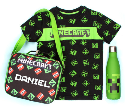 Minecraft Creeper T Shirt – noir