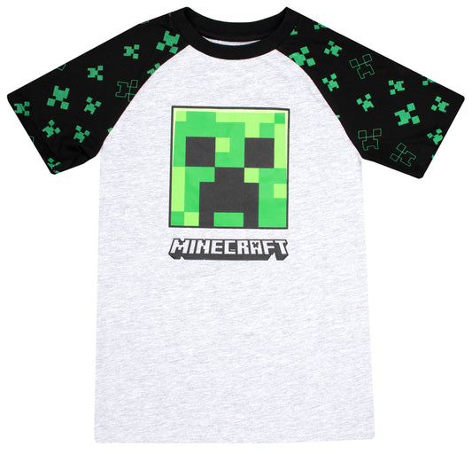 Minecraft Creeper T-Shirt - Grey
