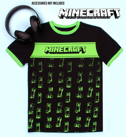 Minecraft Creeper T-Shirt - Black & Green