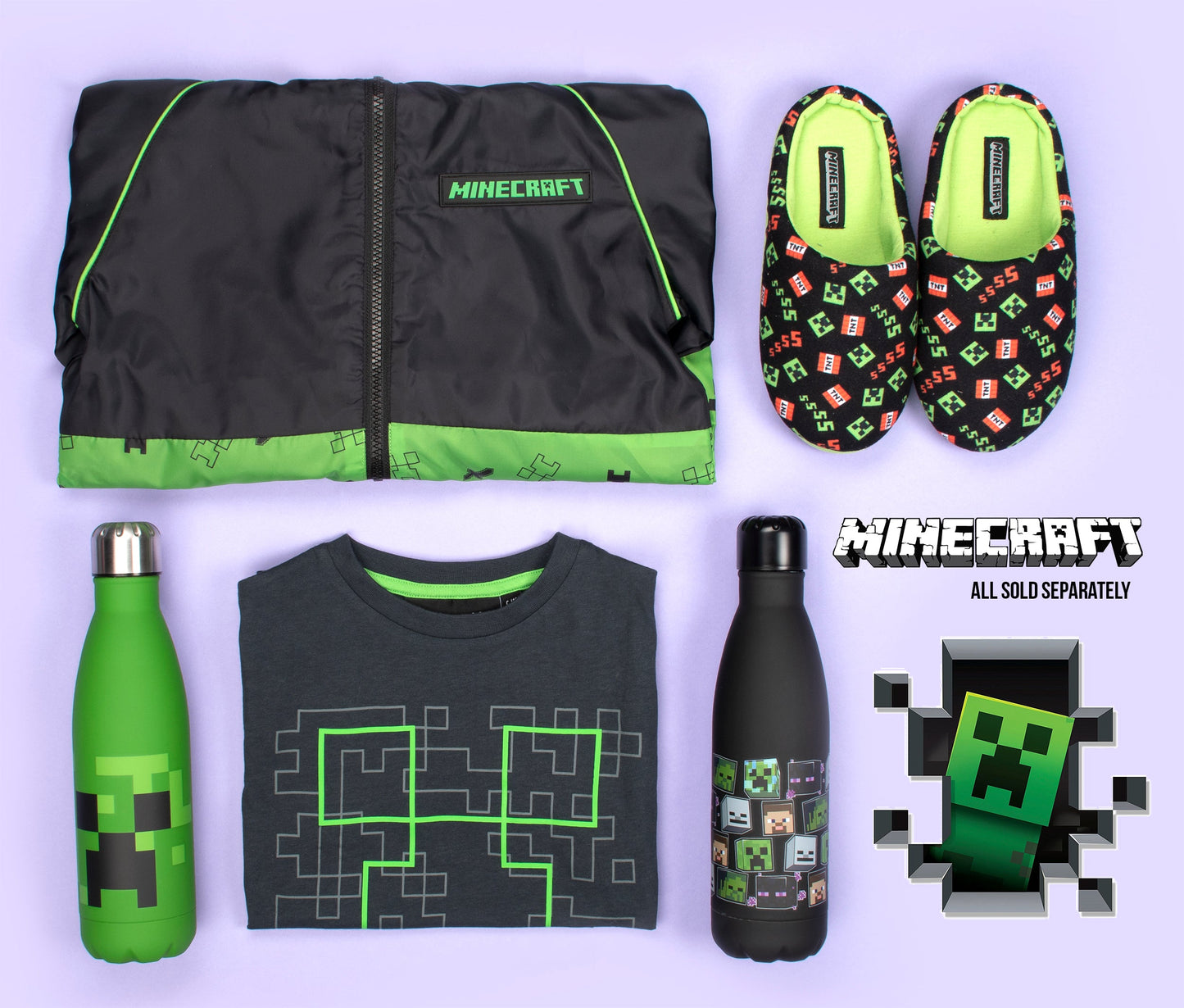 Minecraft acier inoxydable Gourde 550 ml – vert