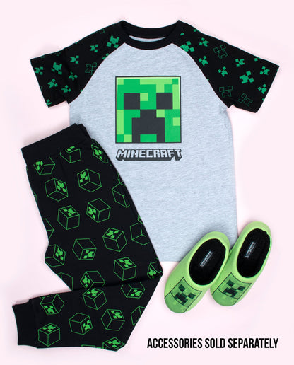 Minecraft Creeper T-Shirt - Grey