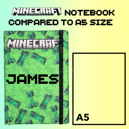 Personalized Minecraft Notebook - Green