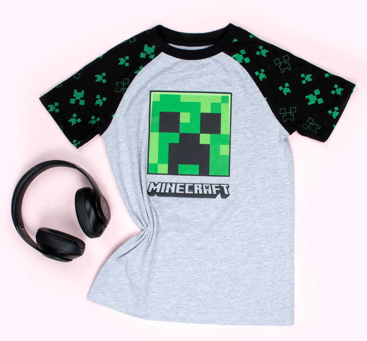 Minecraft Creeper T-Shirt - Grey