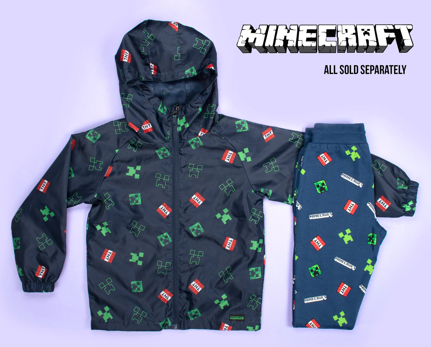 Minecraft Waterproof Jacket – Navy bleu