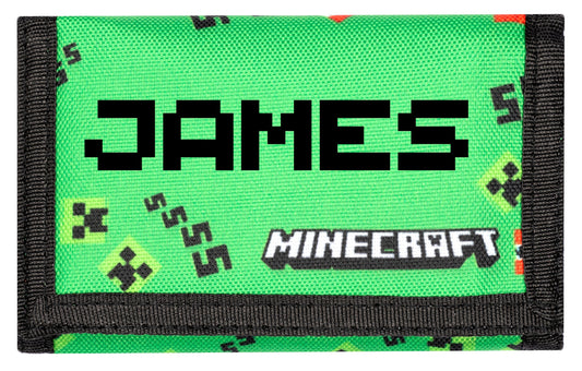 Minecraft Personalized Kids Wallet - Green