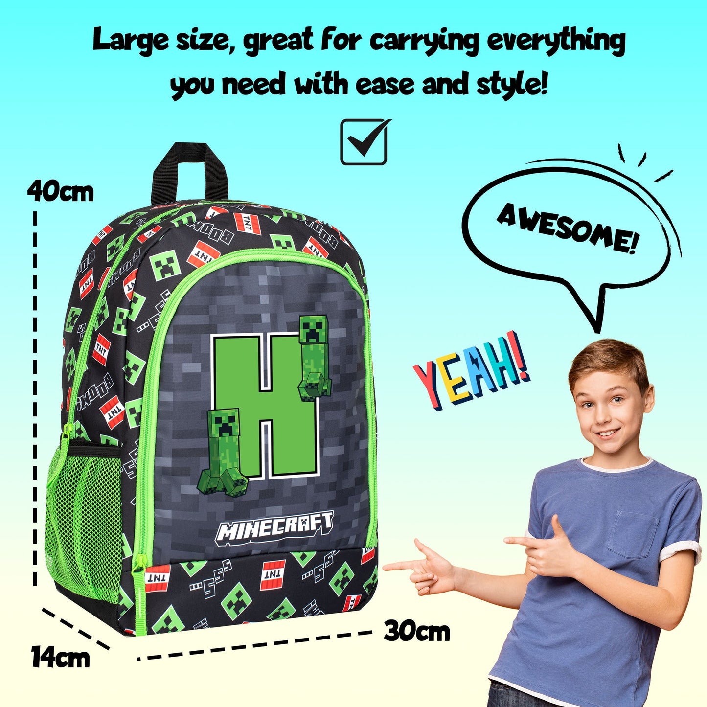 Minecraft enfant Sac à dos — sac à dos scolaire officiel
