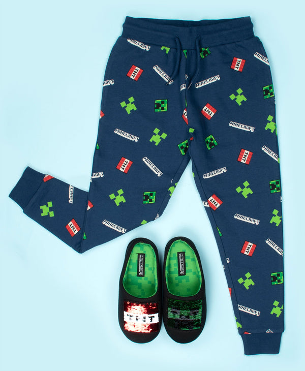 Minecraft Joggers - Navy Pattern