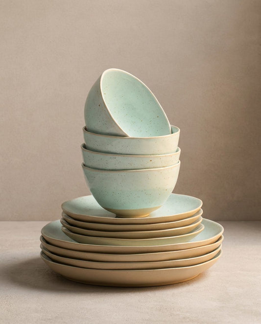 Minted Stoneware Set 12pcs