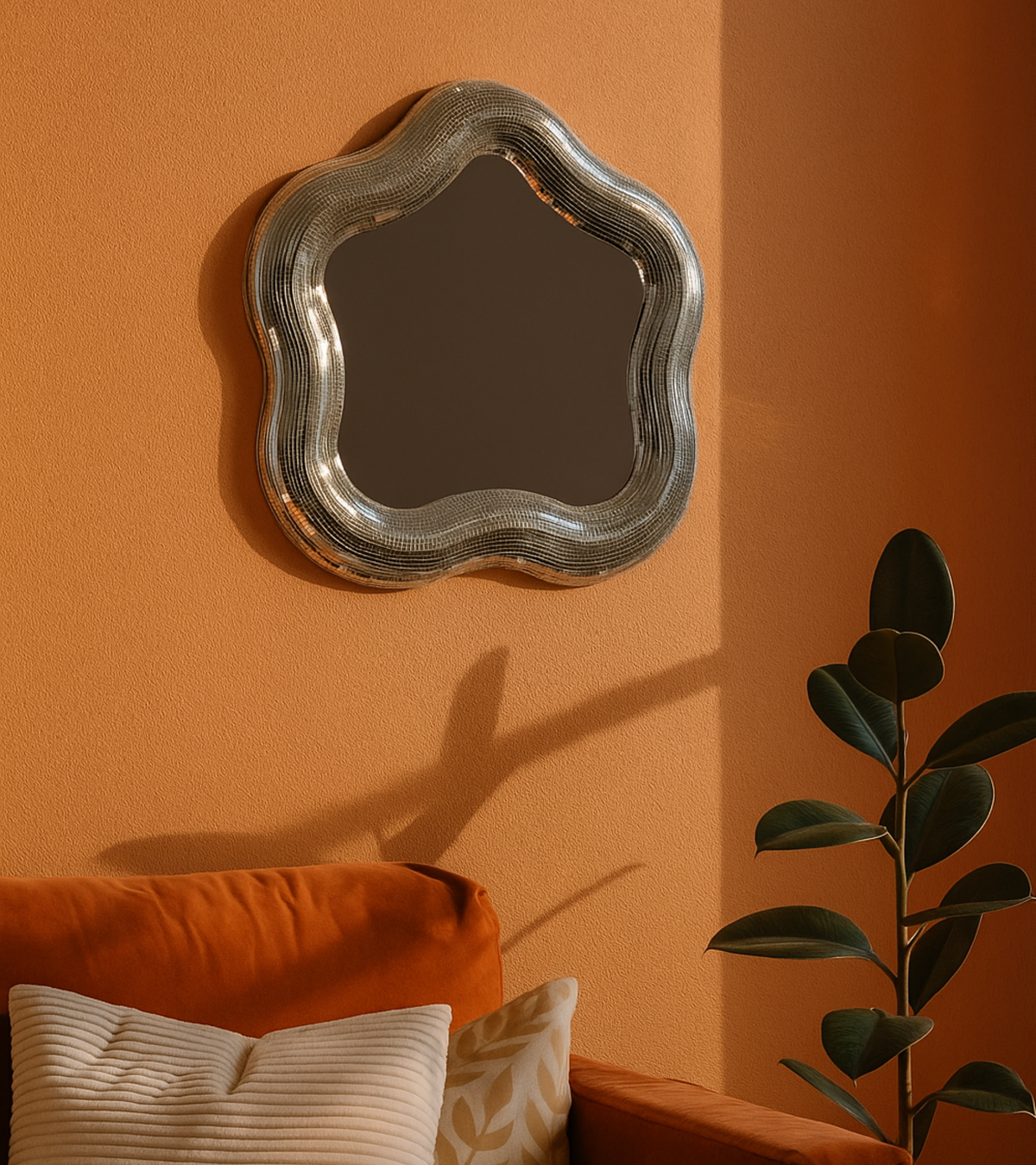 Disco flower mirror