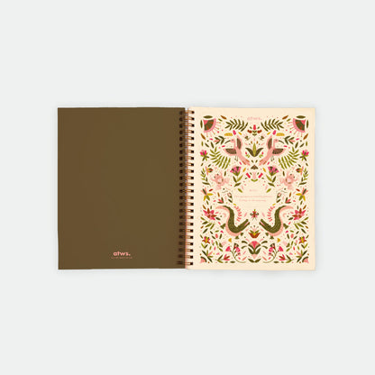 Pink Croco - Monthly Planner Spiral Bound