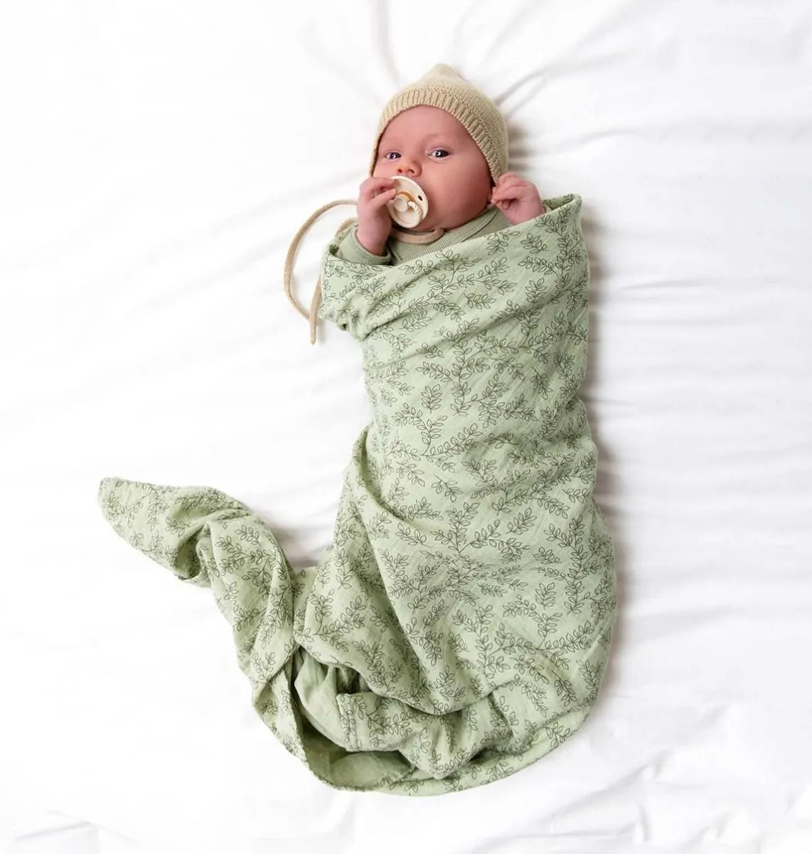 Bio cotton Lange XL Sage Leaves