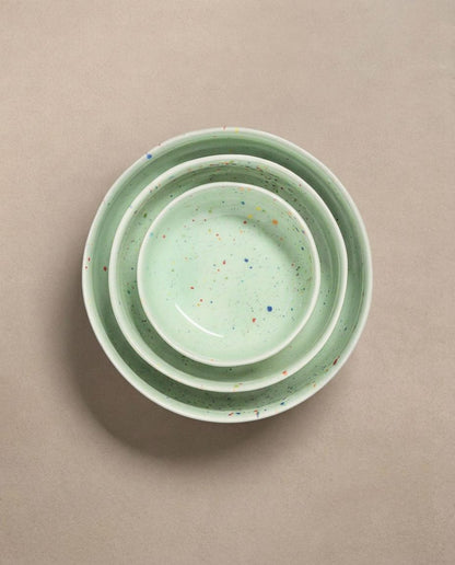 New set of 3 green Trilogy Party bowls