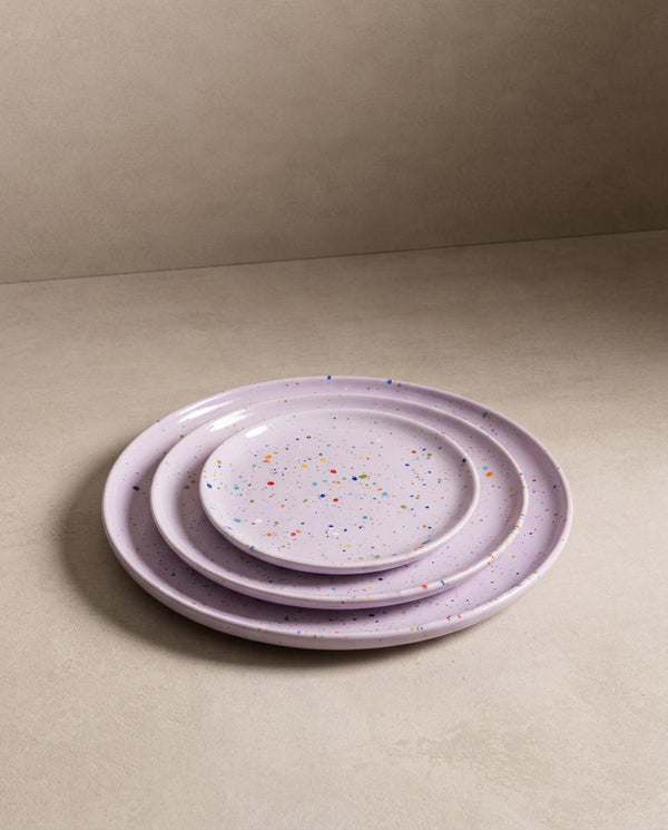 New Party Bread Plate 17cm Lilac