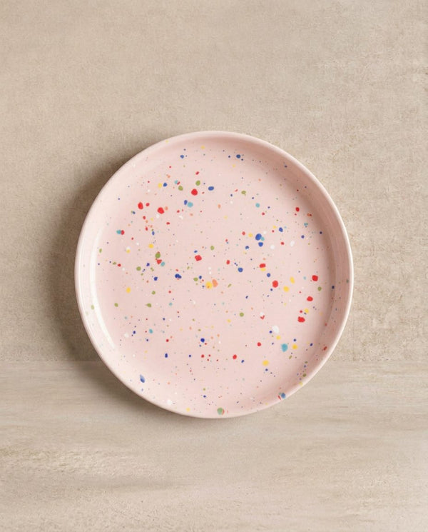 New Party Bread Plate 17cm Pink