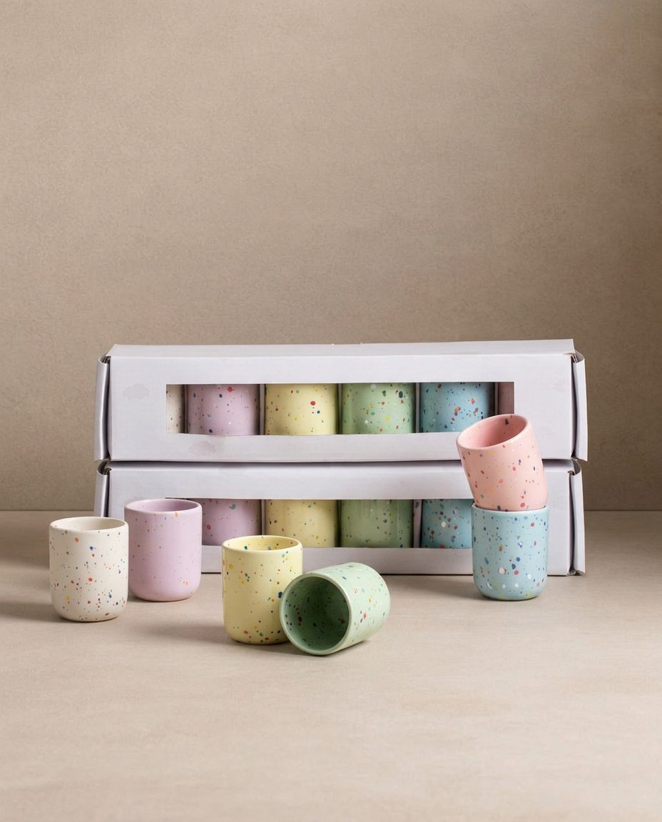 New Party Espresso Cup /Egg Cup - Mixed 6 Pieces