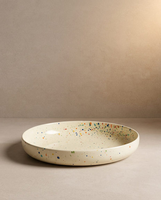 New Party Low Pasta Plate 23cm Yellow