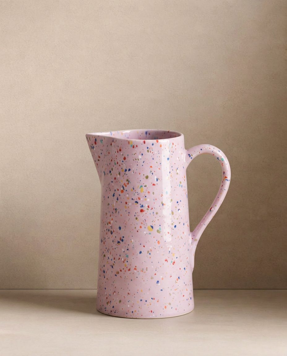 New Party Pichet 1,5L Lilas – pichet en grès fait main – Egg Back Home