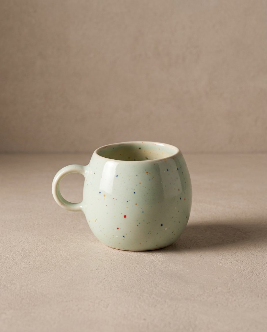 New Party Set 2 Espresso Mug + 2 Mini Tray - Green
