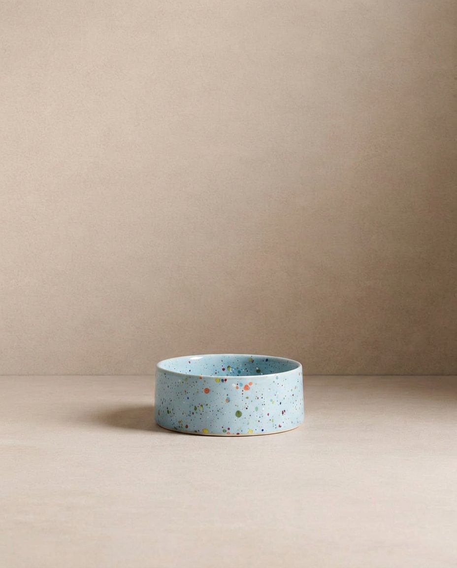 Lot de 2 gamelles New Party en grès 14 cm – Bleu doux