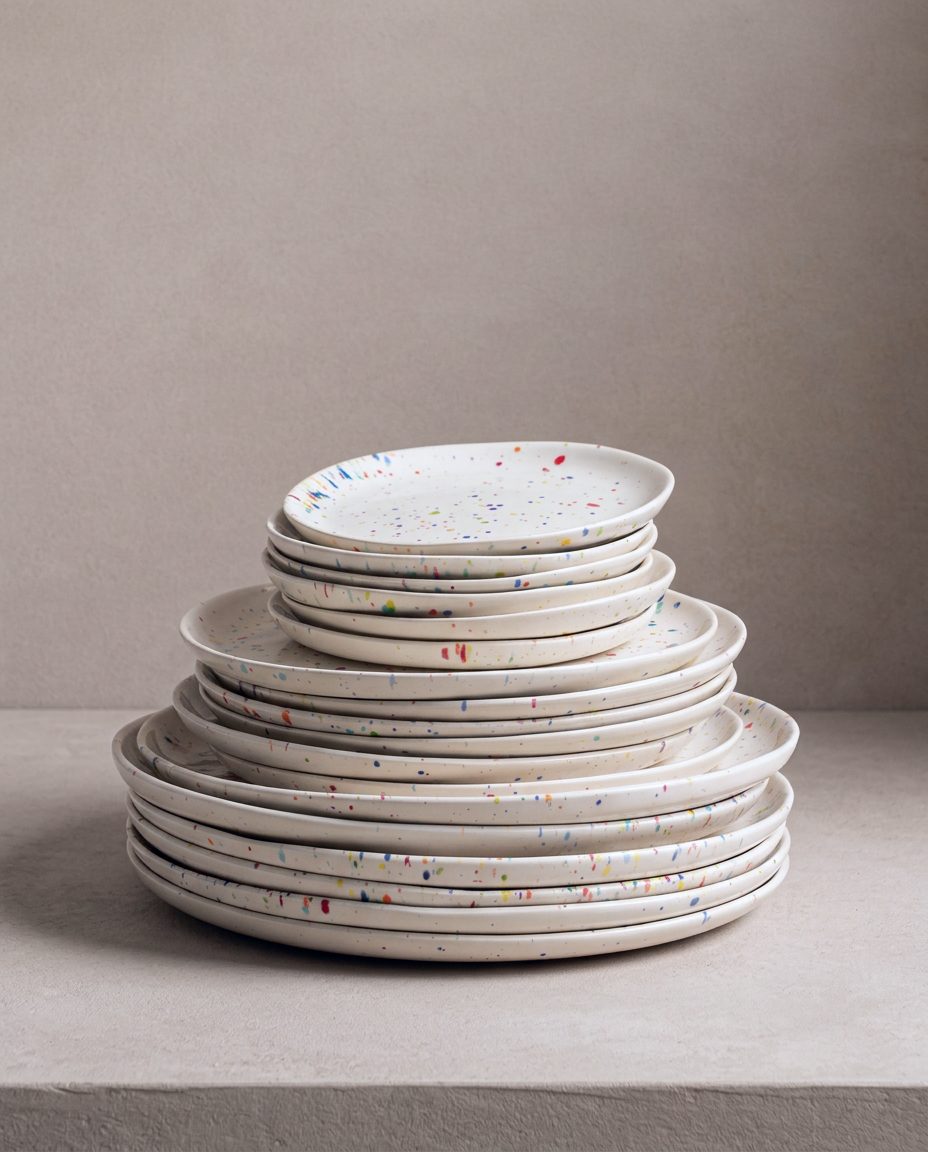 New Party Stoneware Set 30 Pieces White