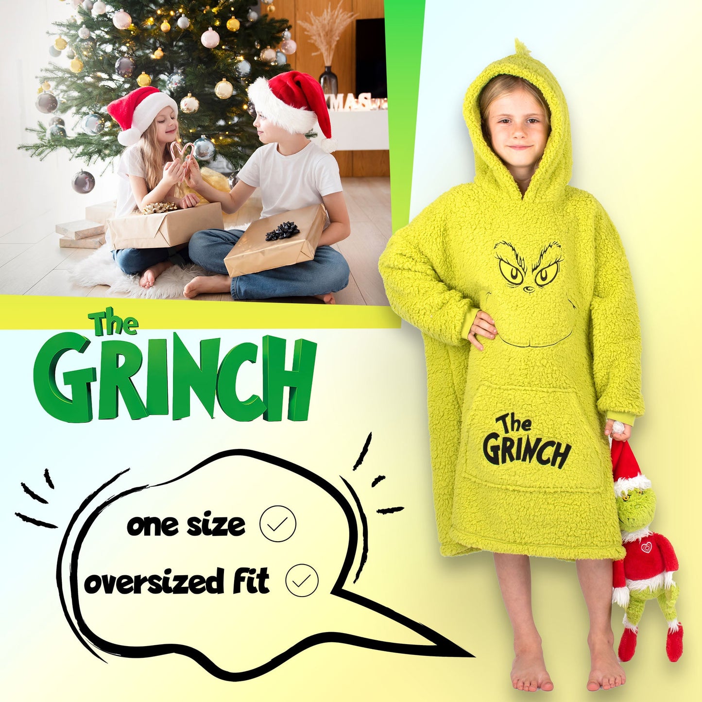 The Grinch Oversized Couverture Sweat à capuche