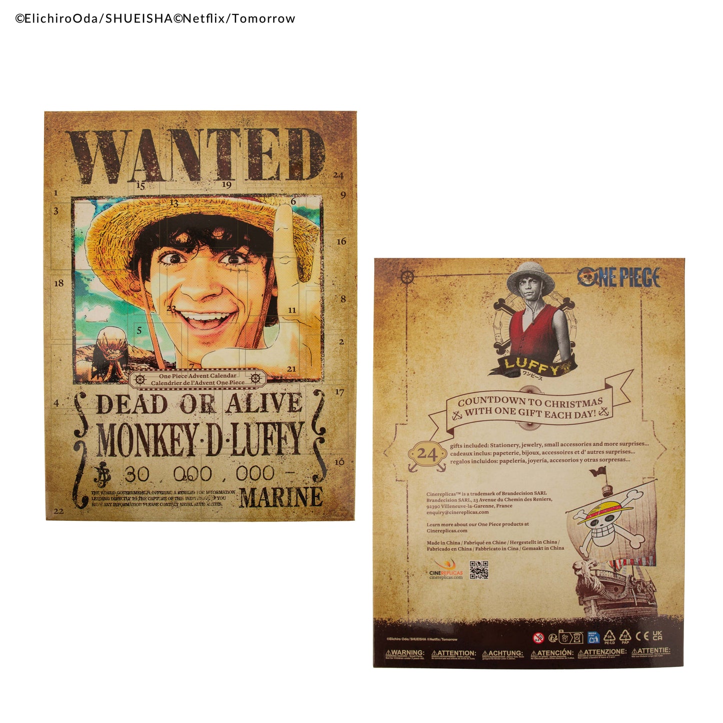 Calendrier de l'Avent One Piece 2025