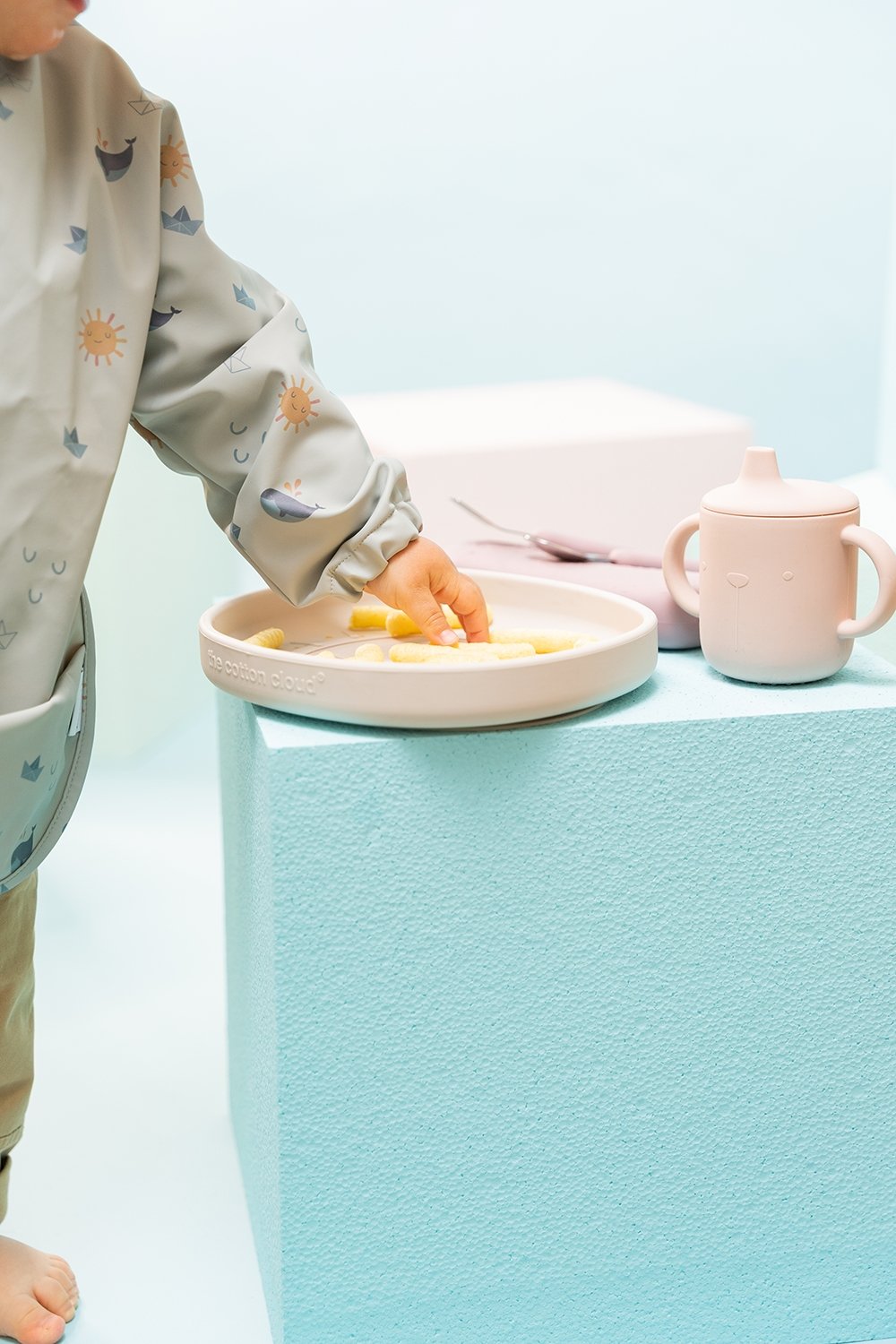 Long-sleeved bib ORIGAMI
