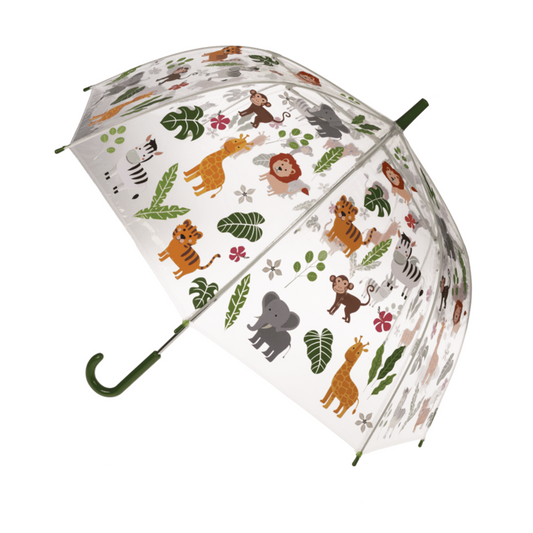 Transparent Umbrella for Children with Animals