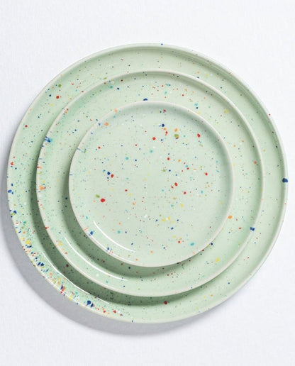 New Party Bread Plate 17cm Green