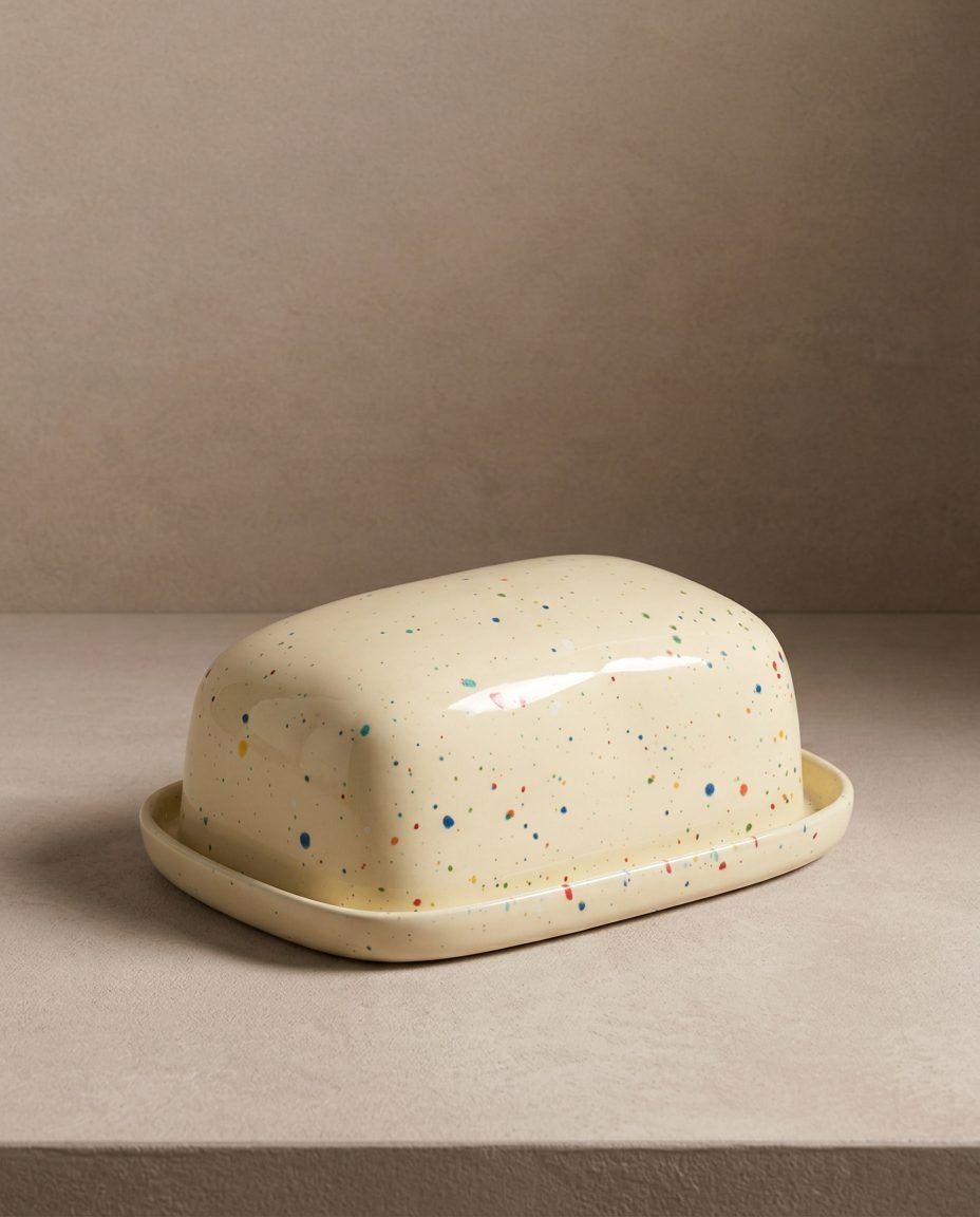 New Party Butter Dish Yellow