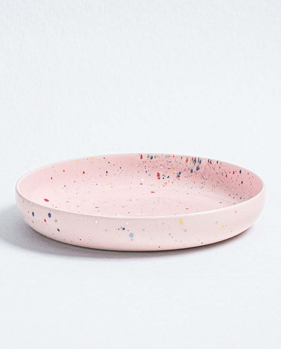New Party Low Pasta Plate 23cm Pink