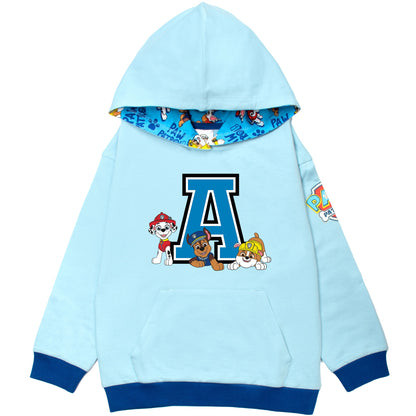 Paw Patrol Personalized Initial Hoodie for Boys - Blue